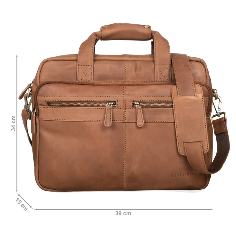 "Explorer" Lehrertasche Leder Herren Damen 10 Fächer