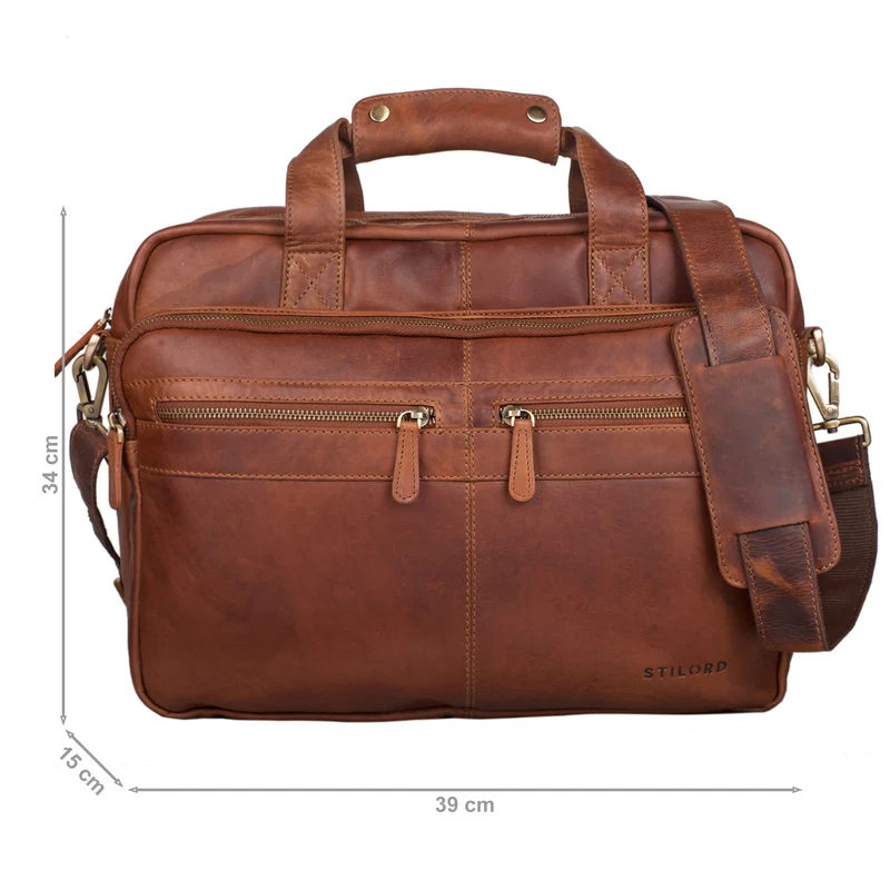 "Explorer" Lehrertasche Leder Herren Damen 10 Fächer