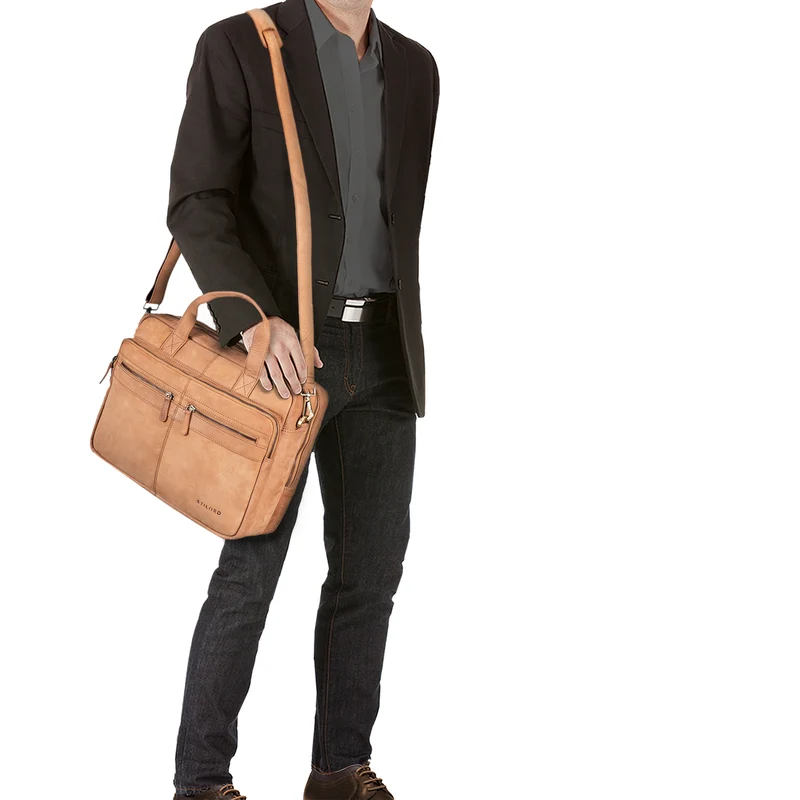 "Explorer" Lehrertasche Leder Herren Damen 10 Fächer