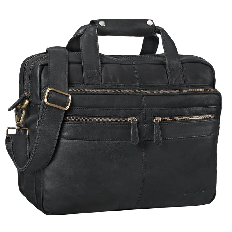 "Explorer" Lehrertasche Leder Herren Damen 10 Fächer