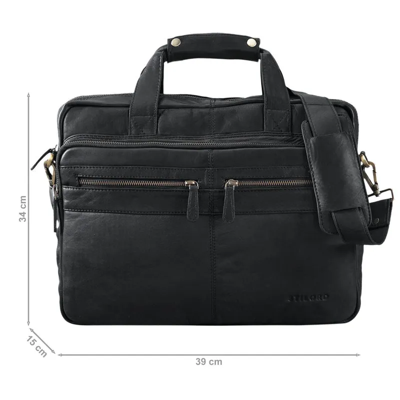 "Explorer" Lehrertasche Leder Herren Damen 10 Fächer