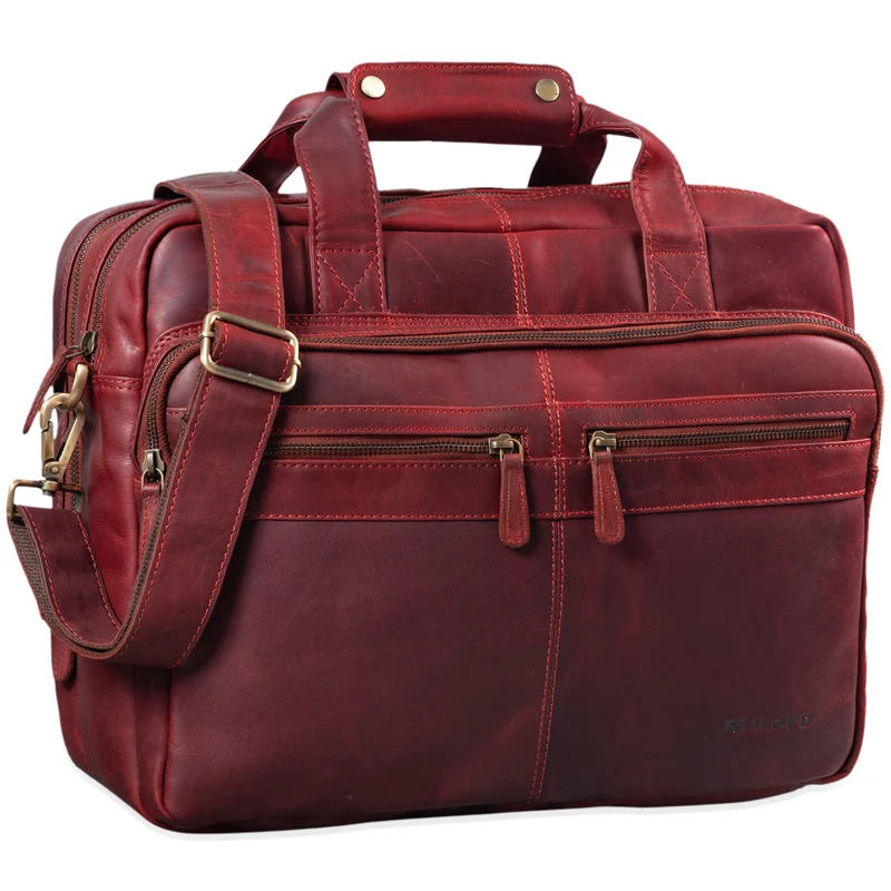 "Explorer" Lehrertasche Leder Herren Damen 10 Fächer