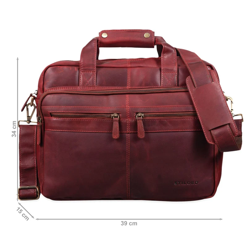 "Explorer" Lehrertasche Leder Herren Damen 10 Fächer