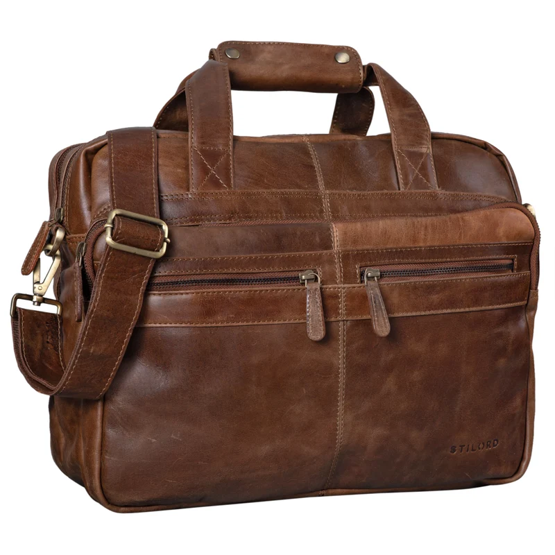 "Explorer" Lehrertasche Leder Herren Damen 10 Fächer
