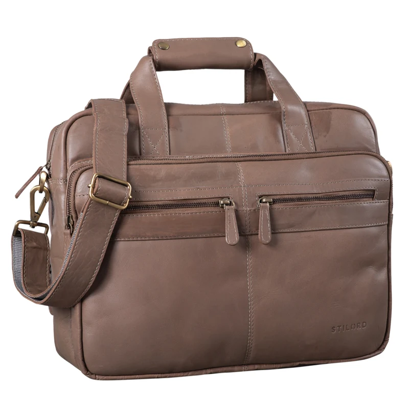 "Explorer" Lehrertasche Leder Herren Damen 10 Fächer