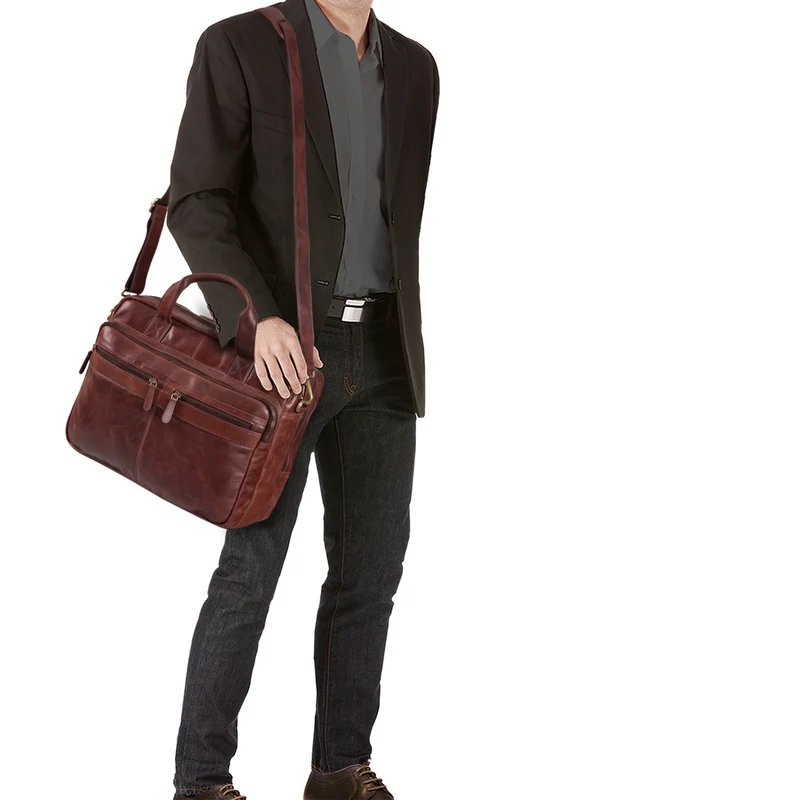 "Explorer" Lehrertasche Leder Herren Damen 10 Fächer