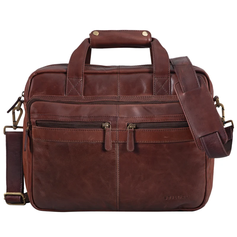 "Explorer" Lehrertasche Leder Herren Damen 10 Fächer