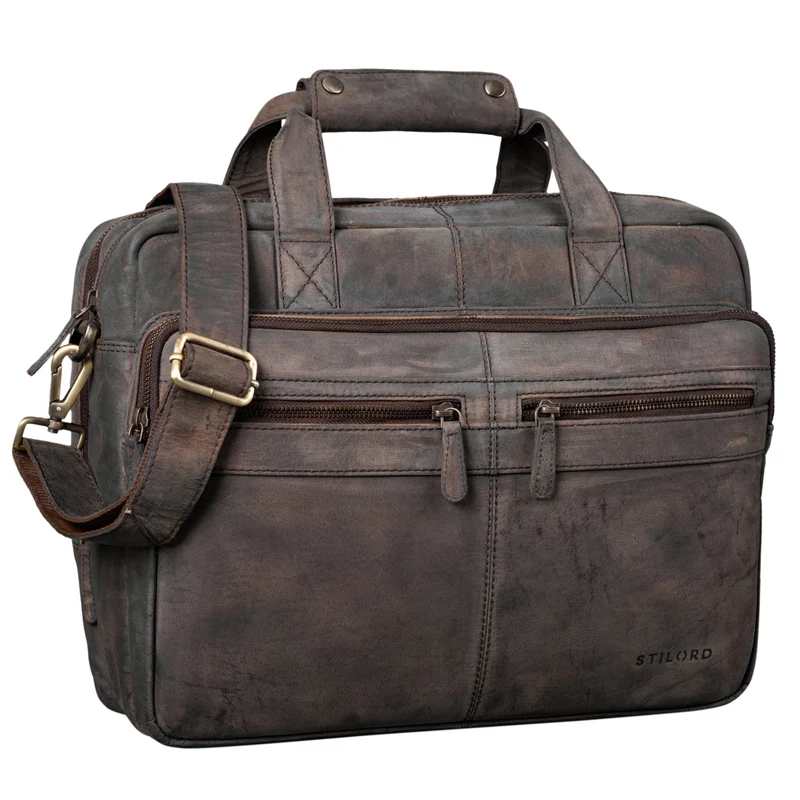 "Explorer" Lehrertasche Leder Herren Damen 10 Fächer