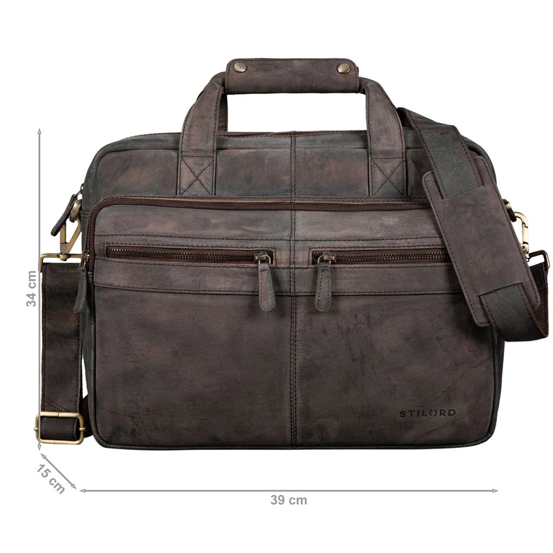 "Explorer" Lehrertasche Leder Herren Damen 10 Fächer