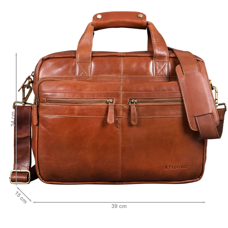 "Explorer" Lehrertasche Leder Herren Damen 10 Fächer