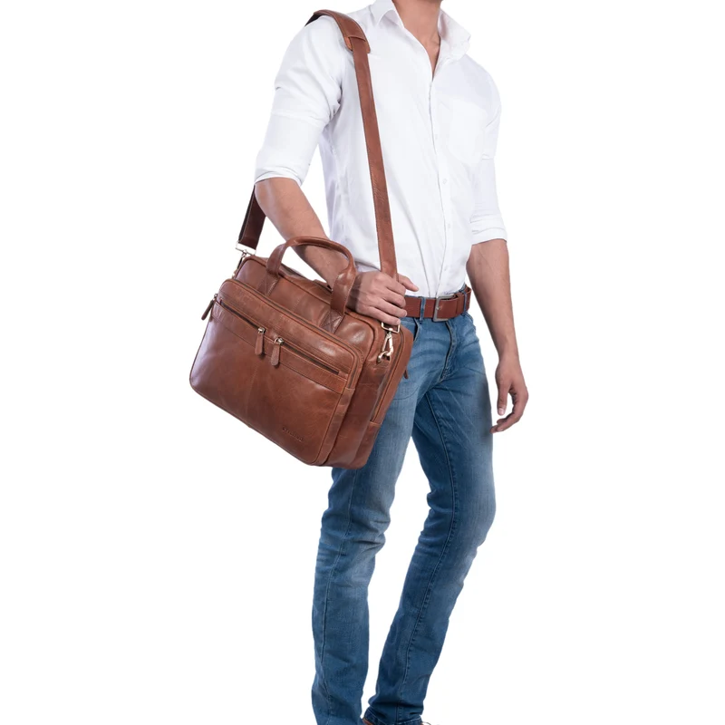 "Explorer" Lehrertasche Leder Herren Damen 10 Fächer