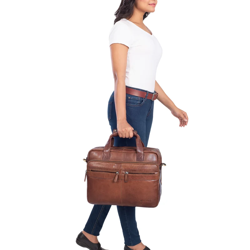 "Explorer" Lehrertasche Leder Herren Damen 10 Fächer