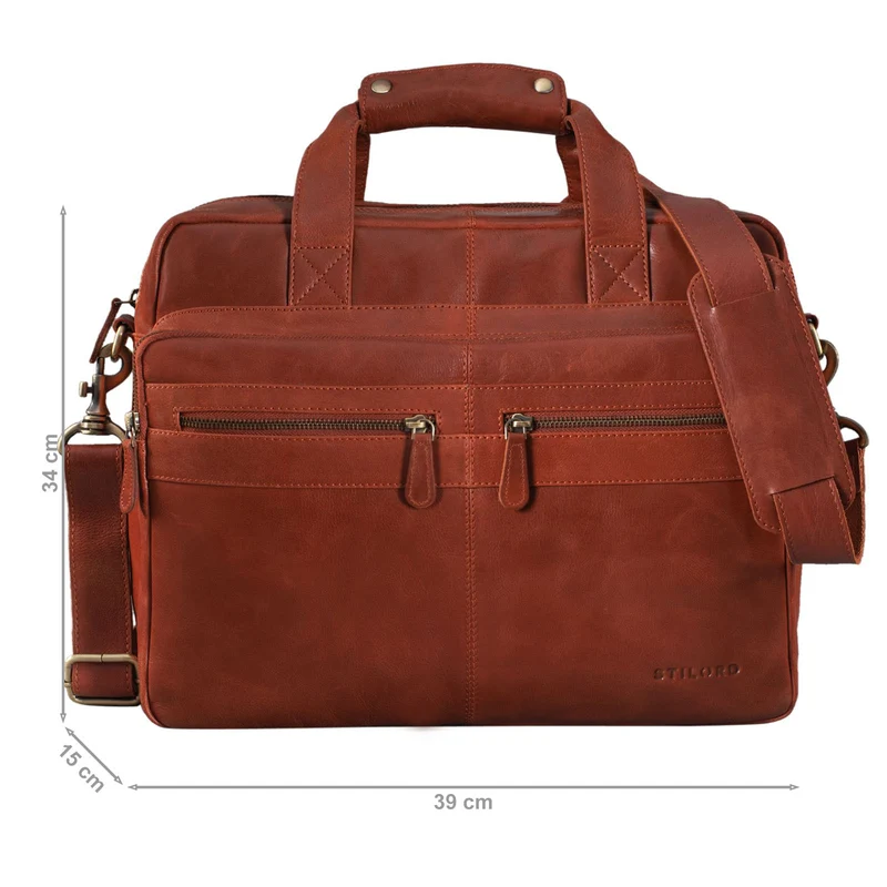 "Explorer" Lehrertasche Leder Herren Damen 10 Fächer