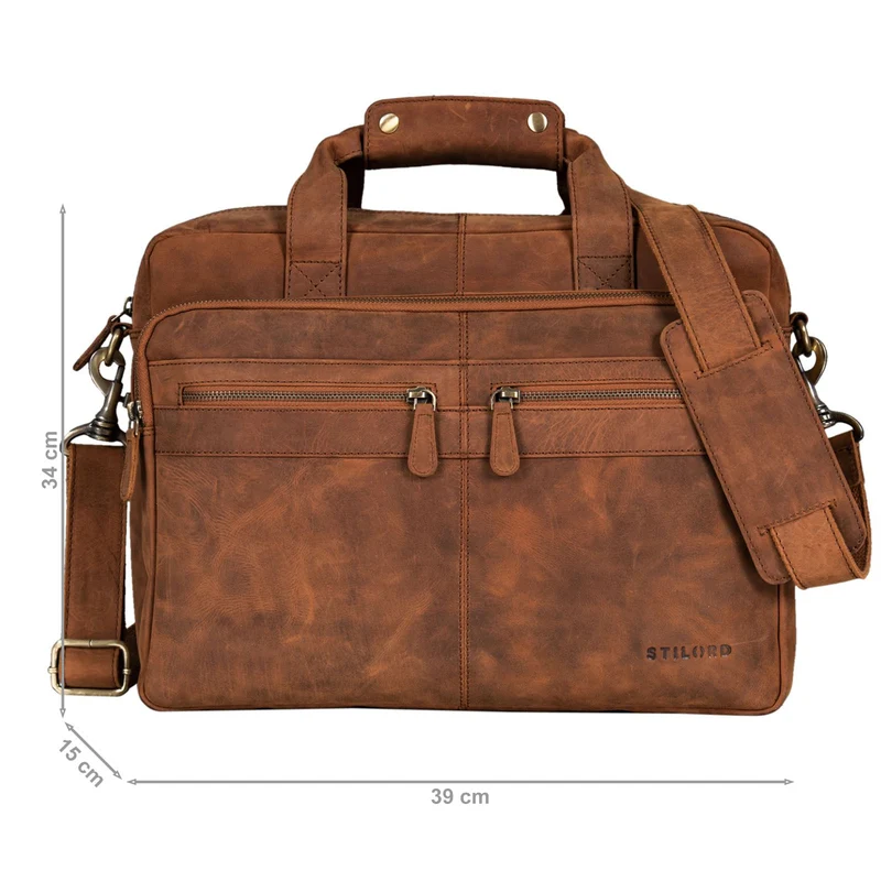"Explorer" Lehrertasche Leder Herren Damen 10 Fächer