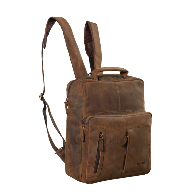 "Toni" Vintage Leder Rucksack groß