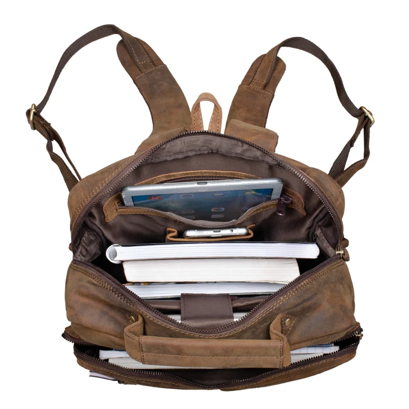 "Toni" Vintage Leder Rucksack groß