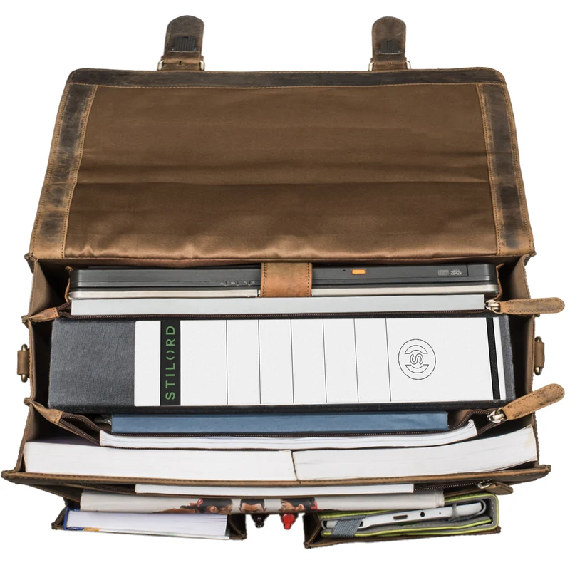 "Marius" Klassische Lehrertasche Leder