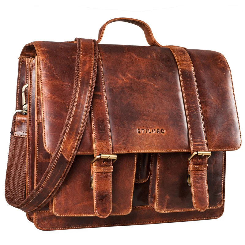 "Marius" Klassische Lehrertasche Leder