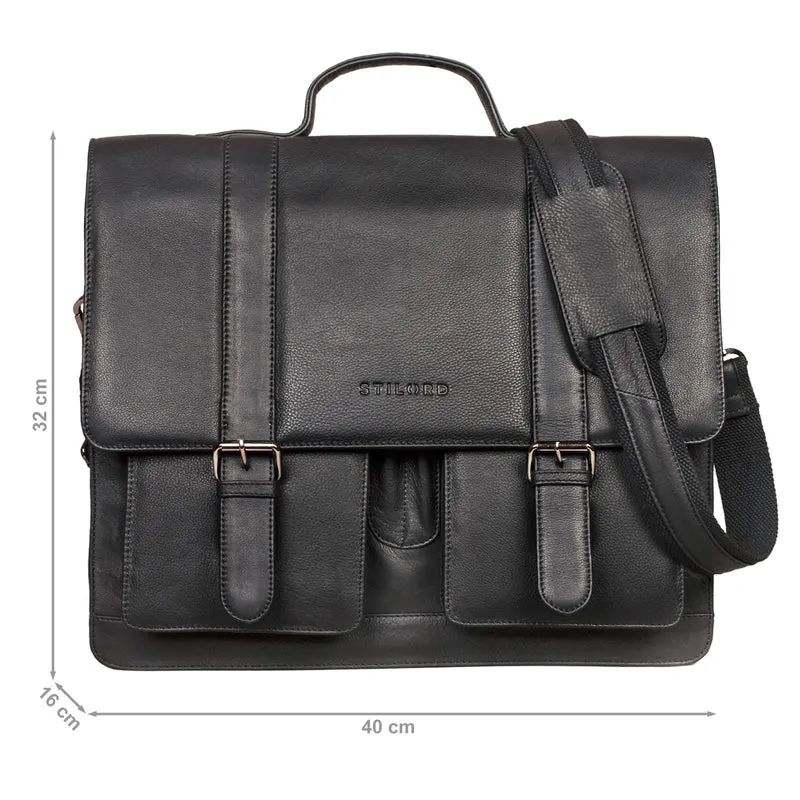 "Marius" Klassische Lehrertasche Leder