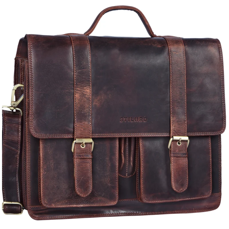 "Marius" Klassische Lehrertasche Leder