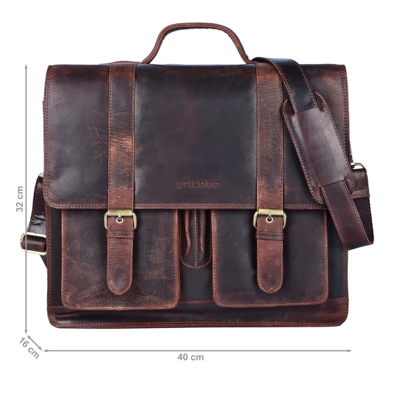 "Marius" Klassische Lehrertasche Leder