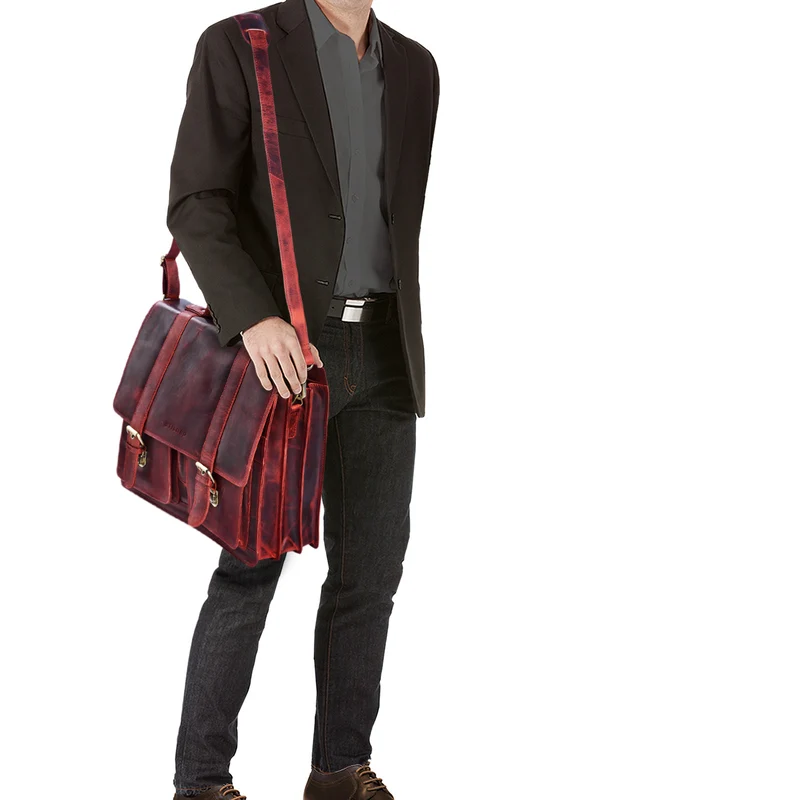 "Marius" Klassische Lehrertasche Leder