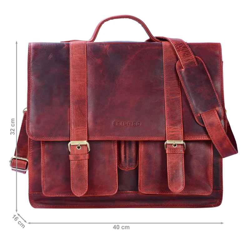 "Marius" Klassische Lehrertasche Leder
