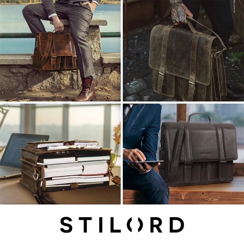"Marius" Klassische Lehrertasche Leder