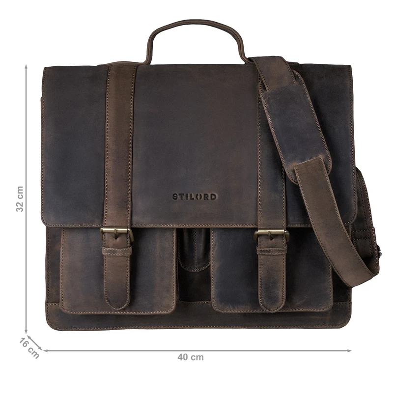 "Marius" Klassische Lehrertasche Leder