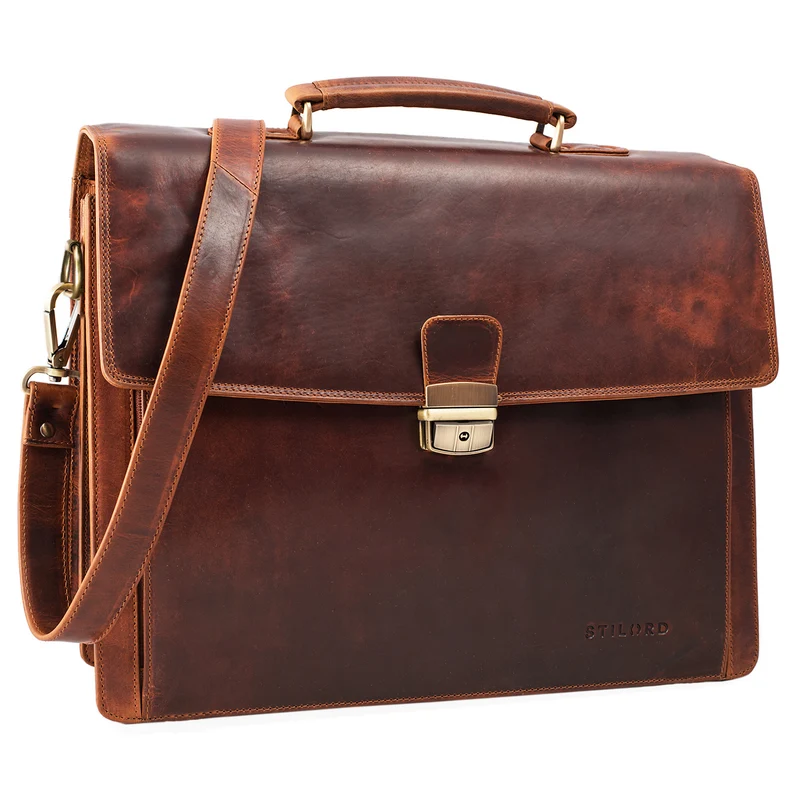 "Noel" Aktentasche Leder Herren Vintage