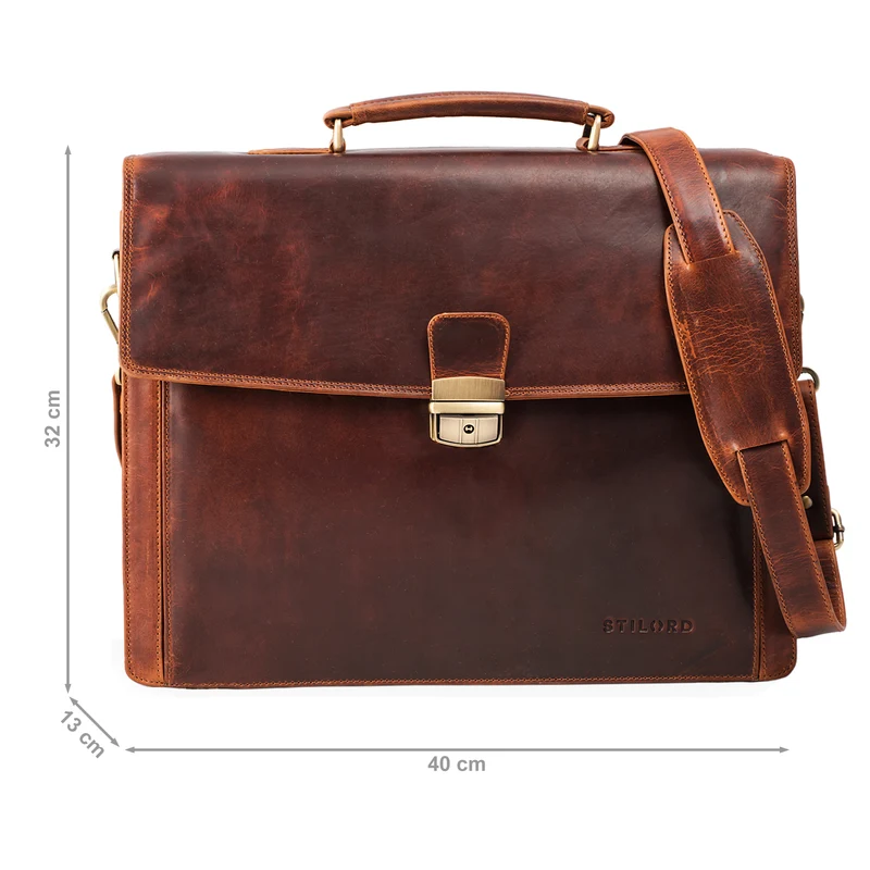"Noel" Aktentasche Leder Herren Vintage