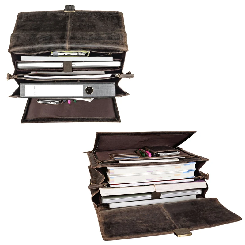 "Noel" Aktentasche Leder Herren Vintage