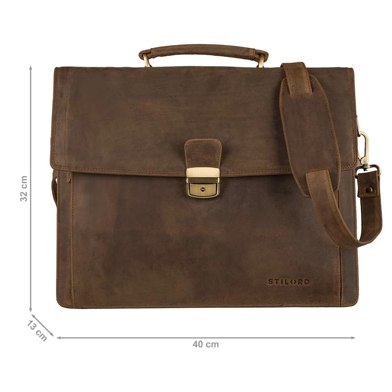 "Noel" Aktentasche Leder Herren Vintage