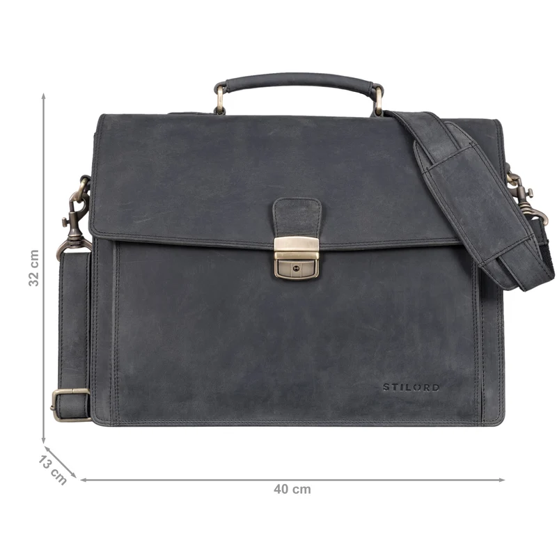 "Noel" Aktentasche Leder Herren Vintage