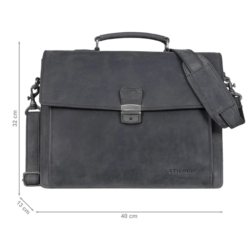 "Noel" Aktentasche Leder Herren Vintage