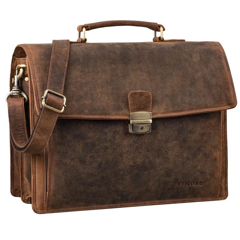 "Noel" Aktentasche Leder Herren Vintage