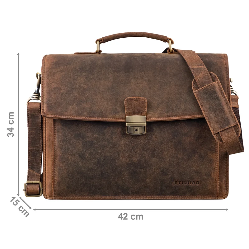 "Noel" Aktentasche Leder Herren Vintage