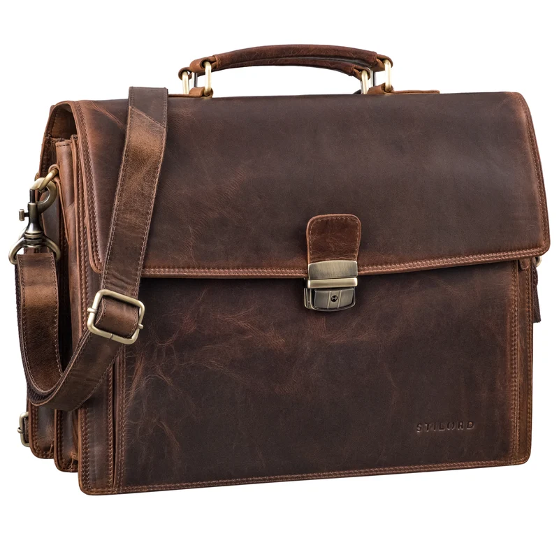"Noel" Aktentasche Leder Herren Vintage