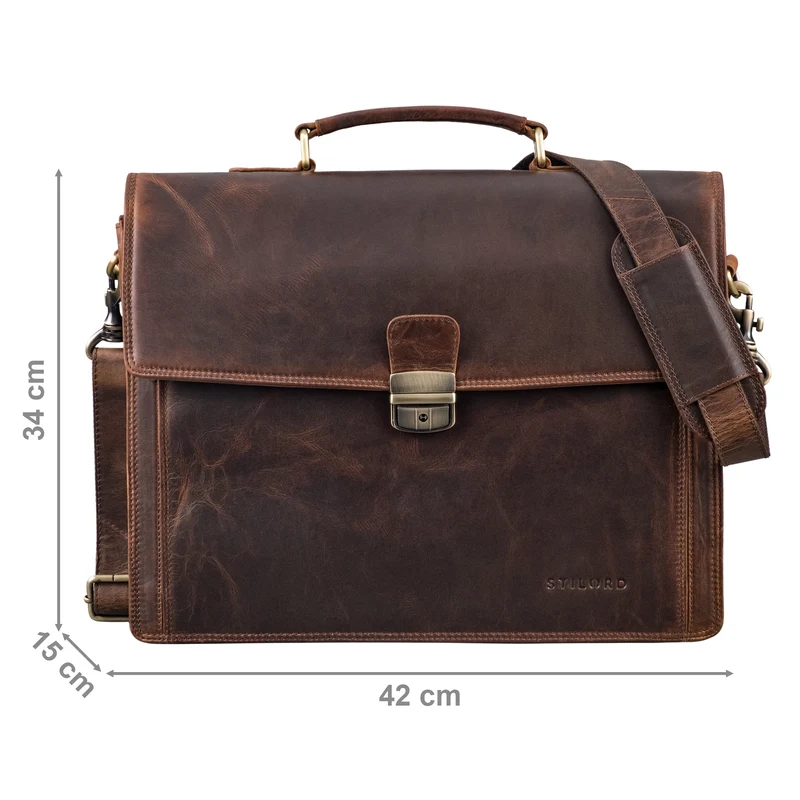 "Noel" Aktentasche Leder Herren Vintage
