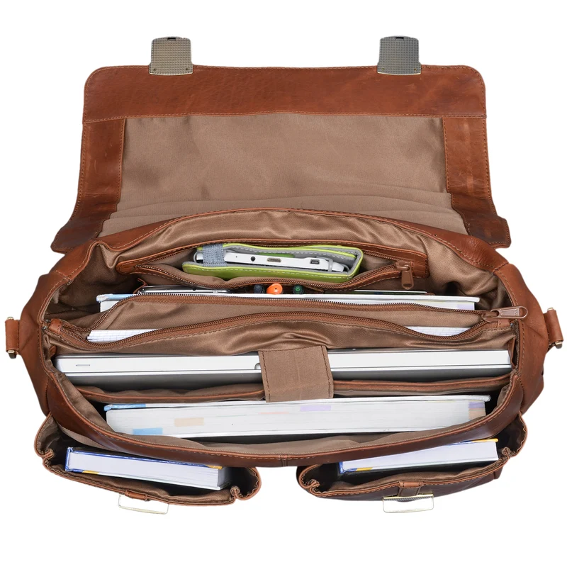 "Robin" Vintage Businesstasche Leder Aktentasche