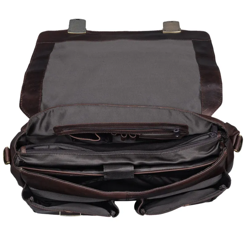 "Robin" Vintage Businesstasche Leder Aktentasche