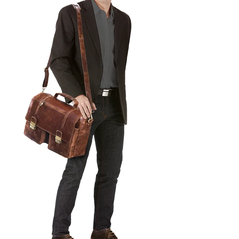 "Robin" Vintage Businesstasche Leder Aktentasche