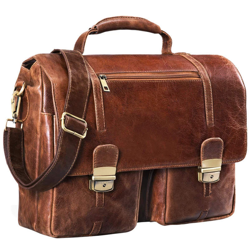 "Robin" Vintage Businesstasche Leder Aktentasche