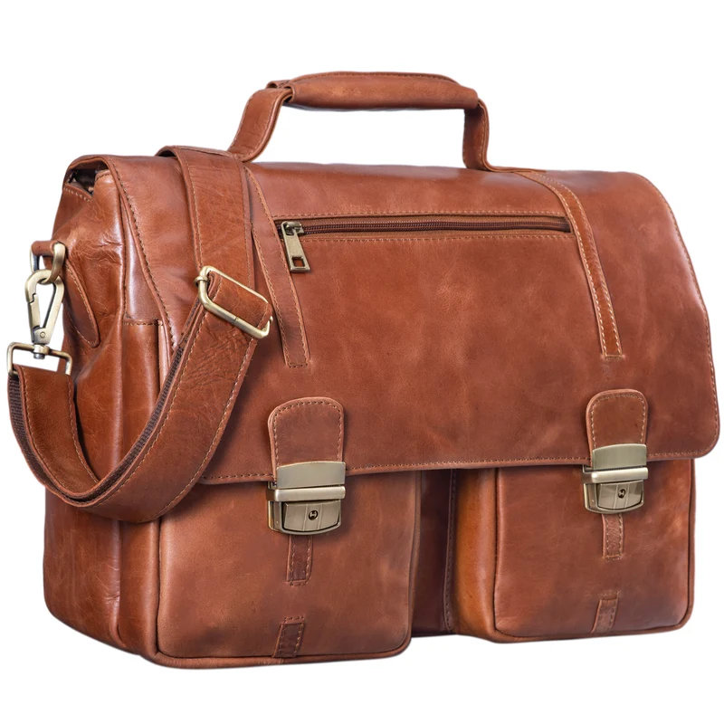 "Robin" Vintage Businesstasche Leder Aktentasche