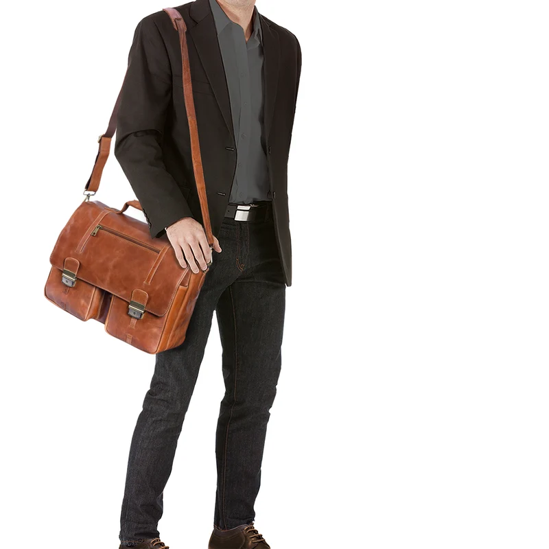 "Robin" Vintage Businesstasche Leder Aktentasche