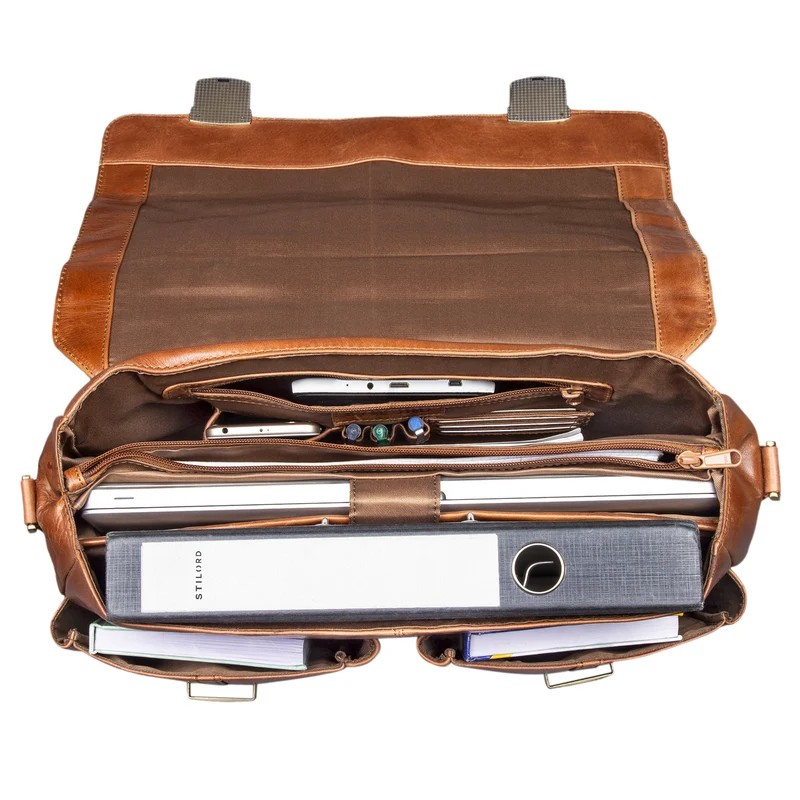 "Robin" Vintage Businesstasche Leder Aktentasche