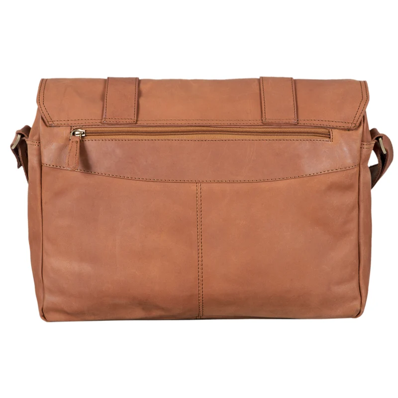 "Kai" Messenger Laptop-Tasche Leder