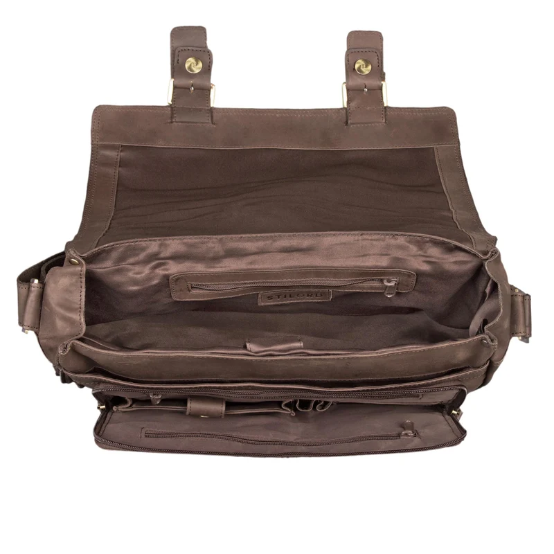 "Kai" Messenger Laptop-Tasche Leder