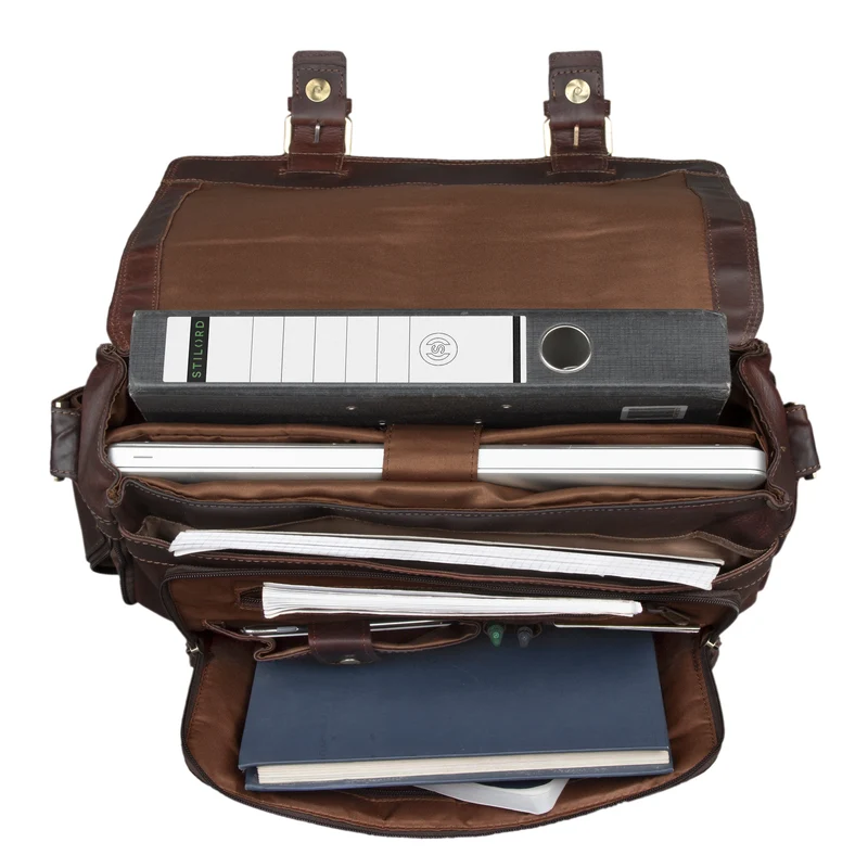 "Kai" Messenger Laptop-Tasche Leder