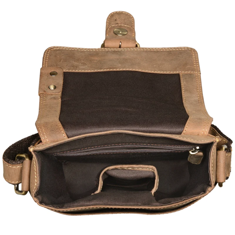 "Alessio" Leder Messenger Bag Männer klein